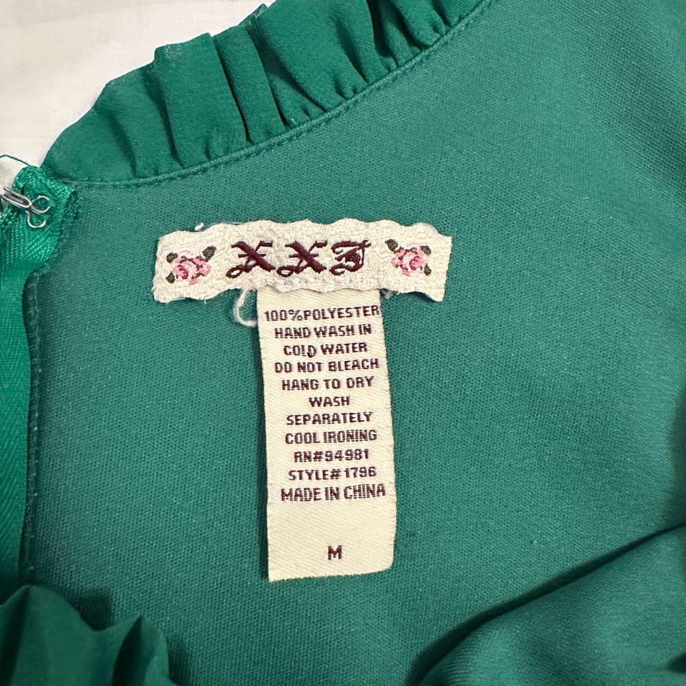XXJ Green Ruffled Mini Dress - Picture 2 of 3
